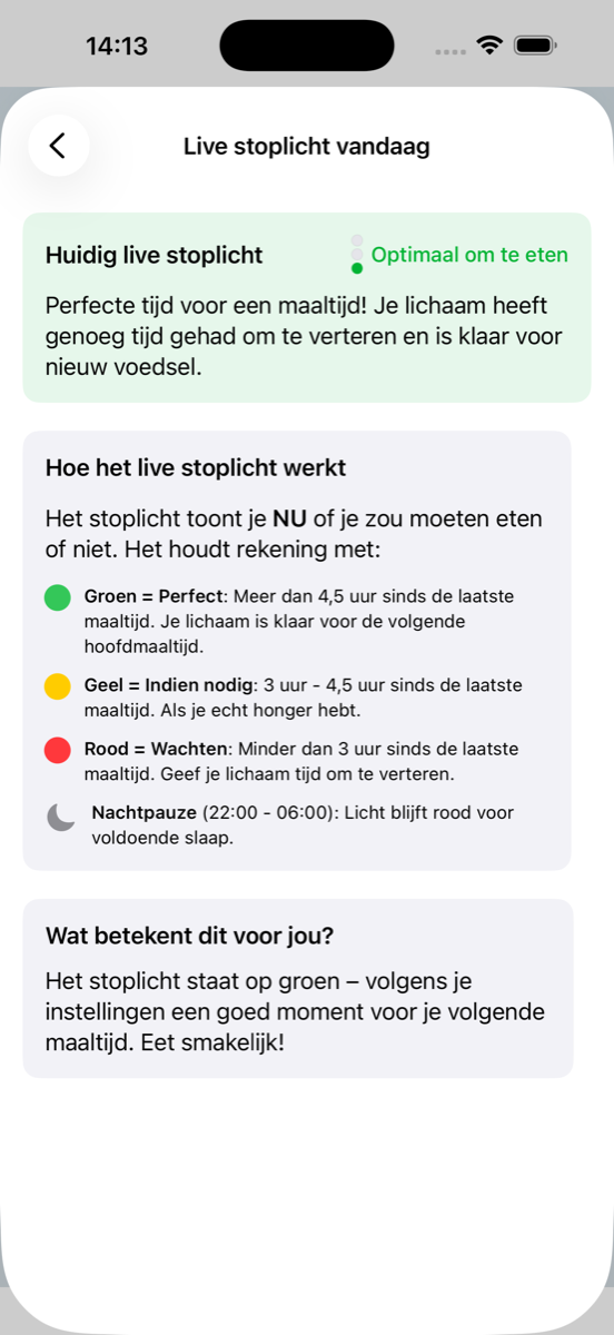 Cook&Track Live stoplicht uitleg